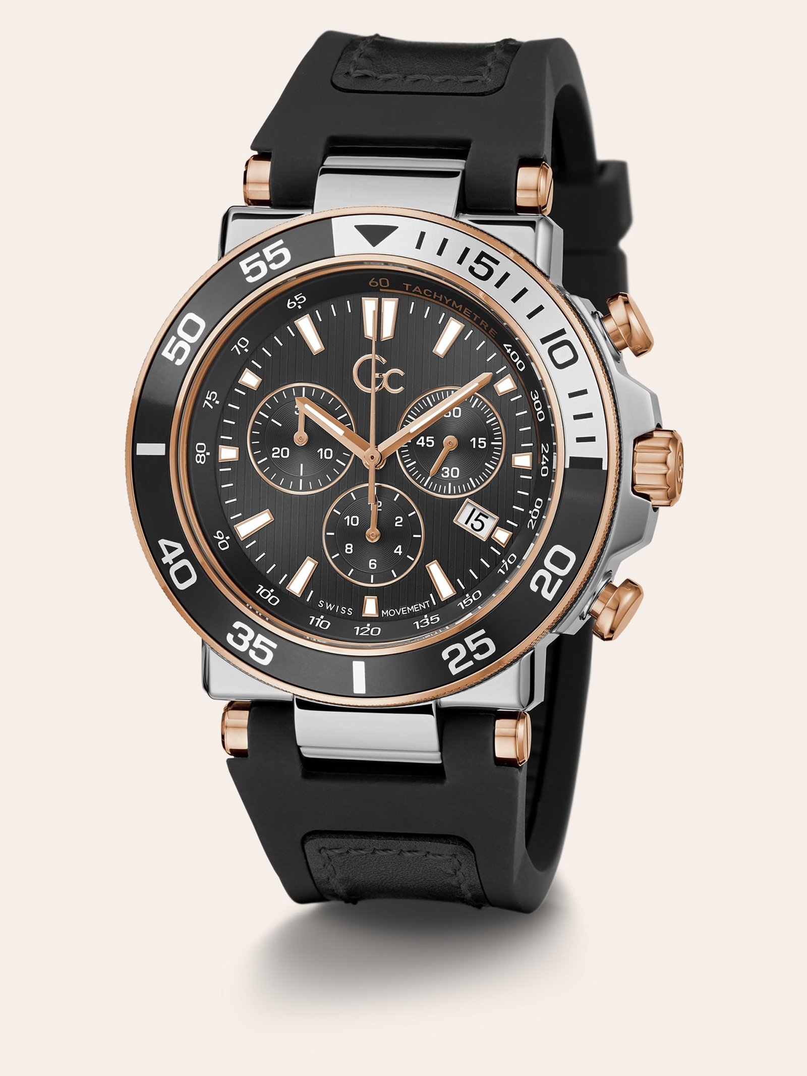 Montre GEUSS chronographe en cuir